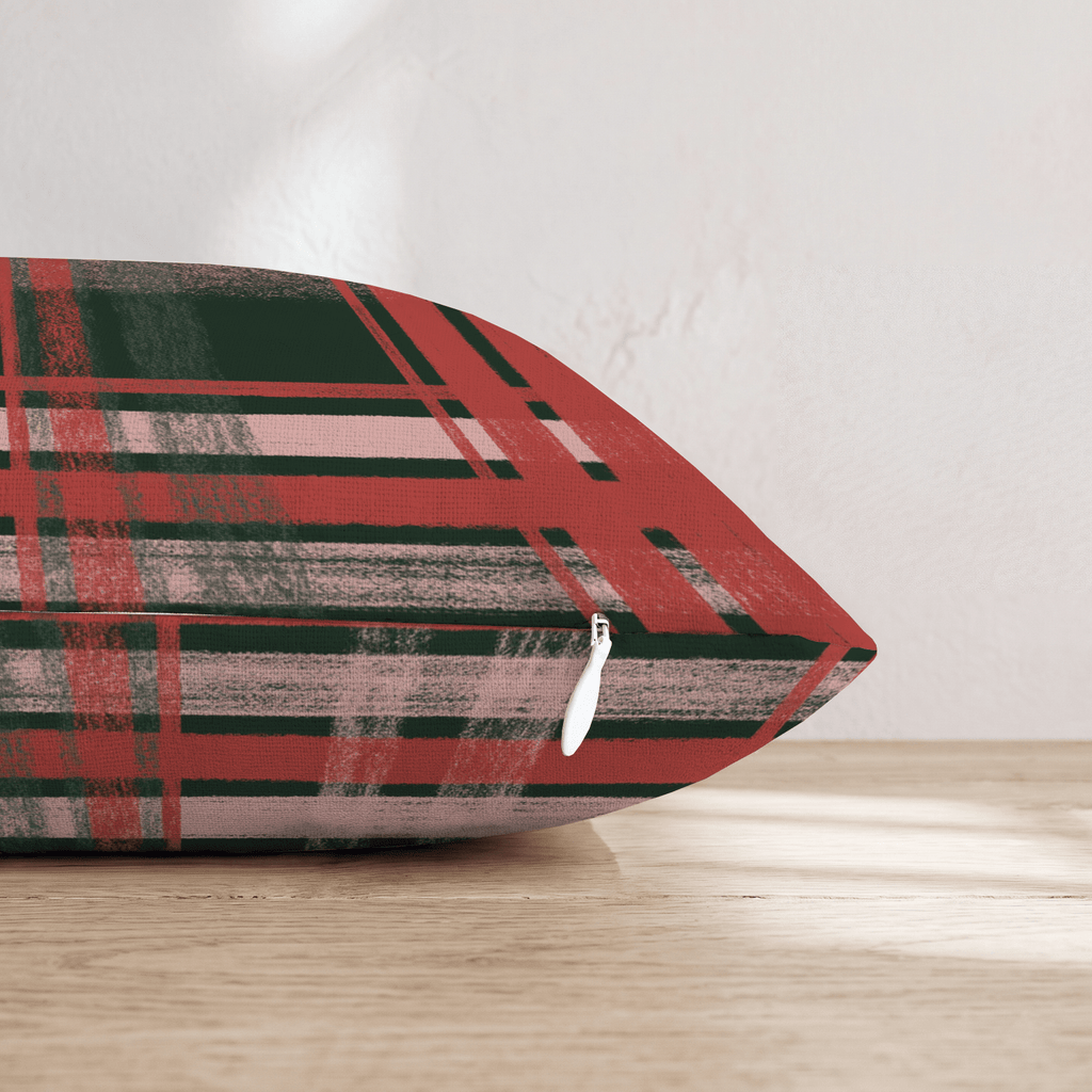 Shadowed Pine Tartan Throw Pillow - Hillcroft Home