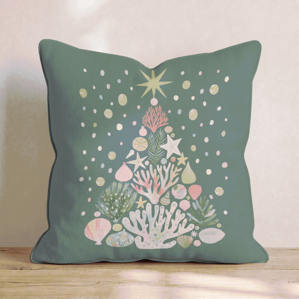 Shell Starlit Tree Throw Pillow - Hillcroft Home