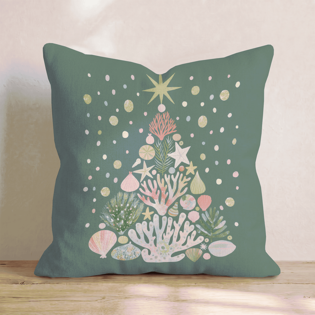 Shell Starlit Tree Throw Pillow - Hillcroft Home