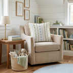 Shell Stripe Throw Pillow - Hillcroft Home