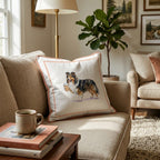 Sheltie Coffee Throw Pillow - Hillcroft Home