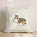 Sheltie Matcha Throw Pillow - Hillcroft Home