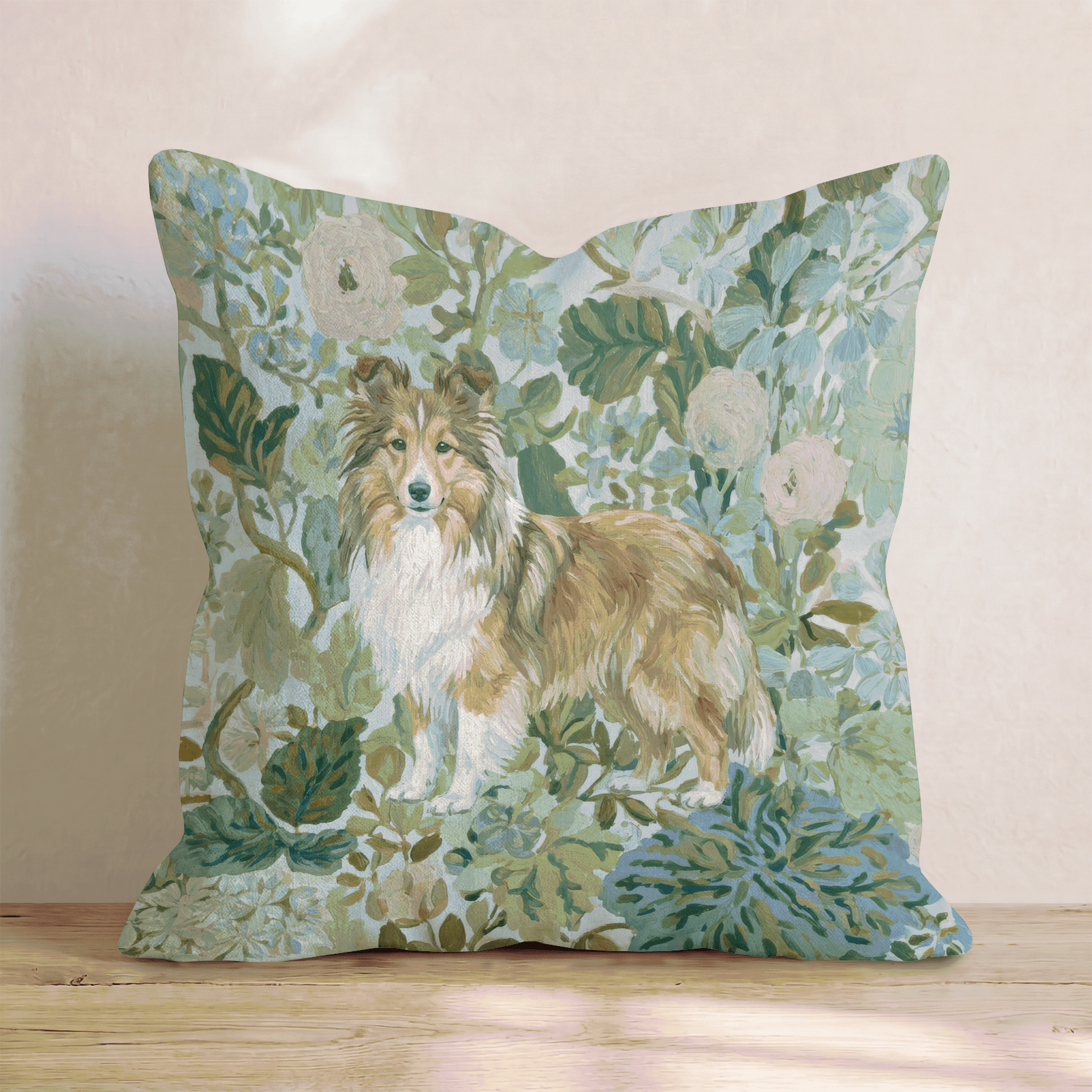 Sheltie Power Throw Pillow - Hillcroft Home