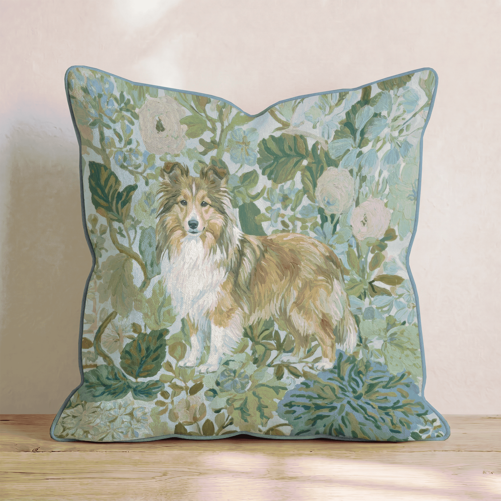 Sheltie Power Throw Pillow - Hillcroft Home