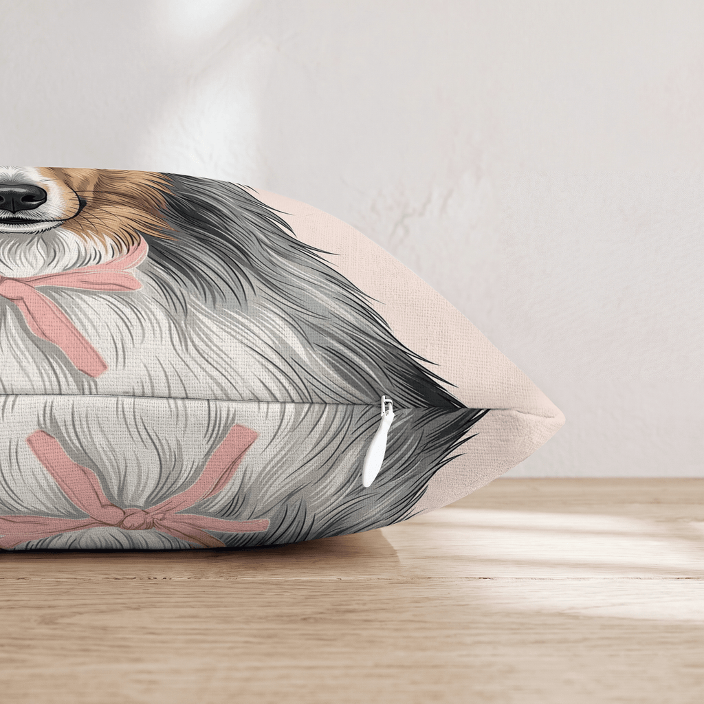 Shetland SHeepdog Portrait Throw Pillow - Hillcroft Home