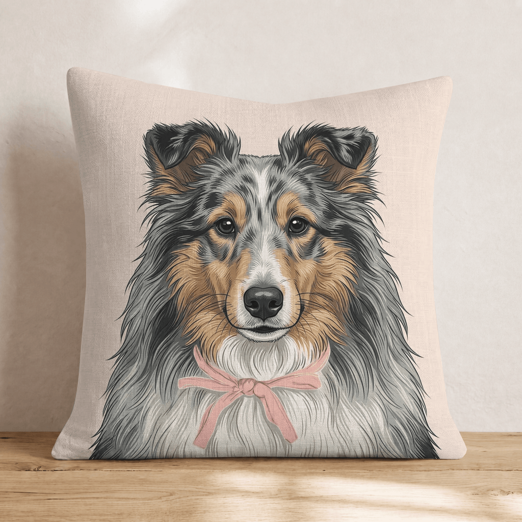 Shetland SHeepdog Portrait Throw Pillow - Hillcroft Home