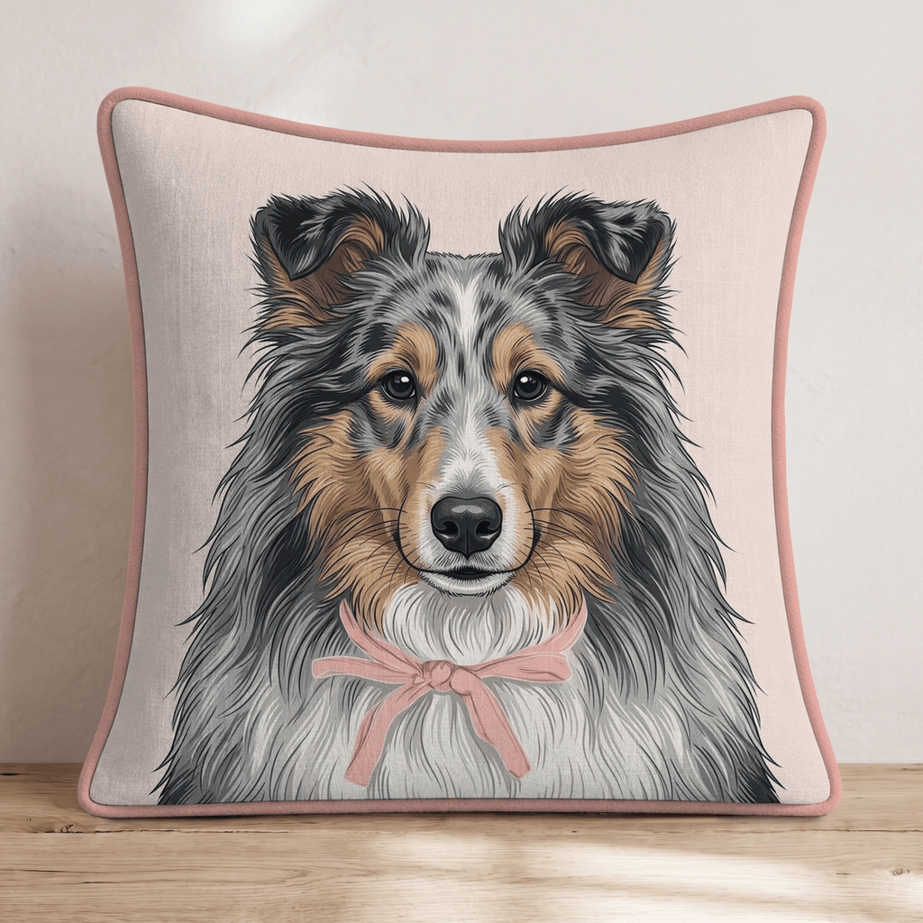 Shetland SHeepdog Portrait Throw Pillow - Hillcroft Home