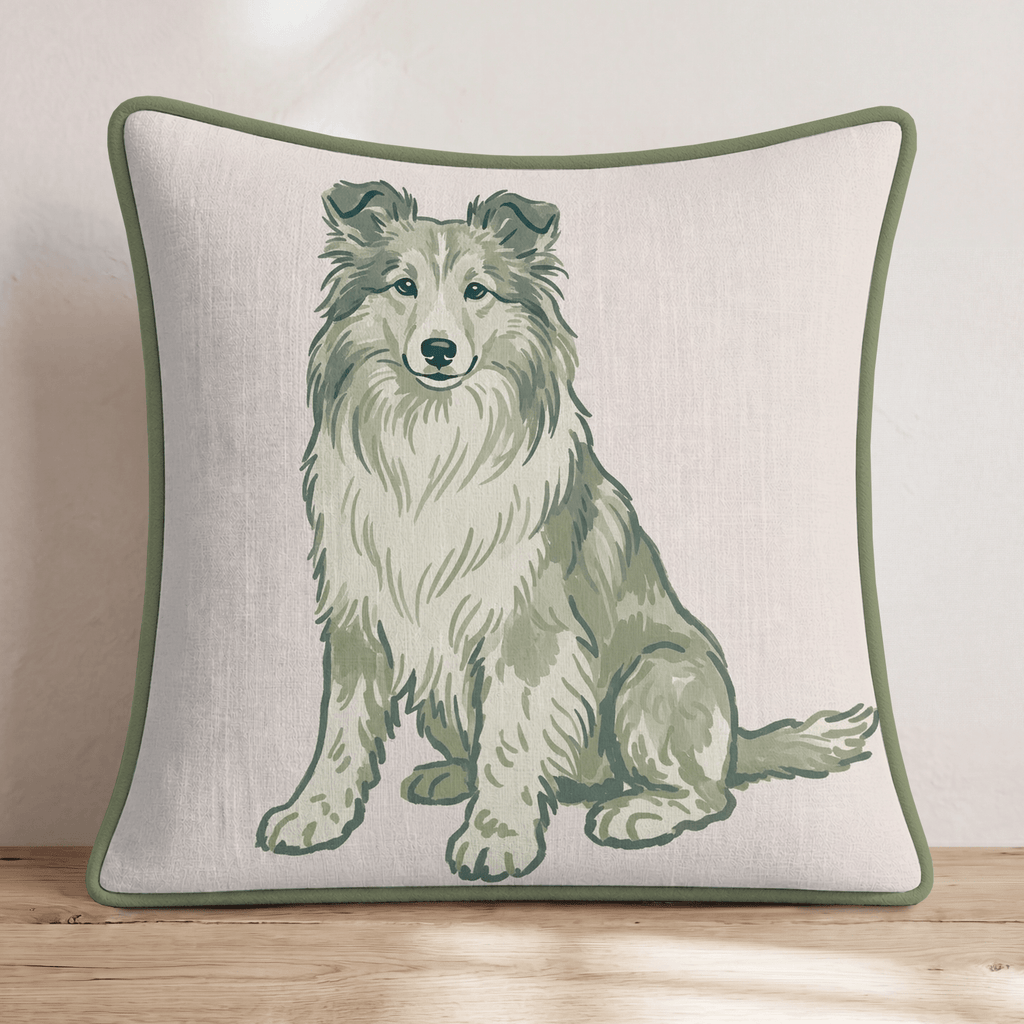 Shetland Sheepdog Throw Pillow - Hillcroft Home