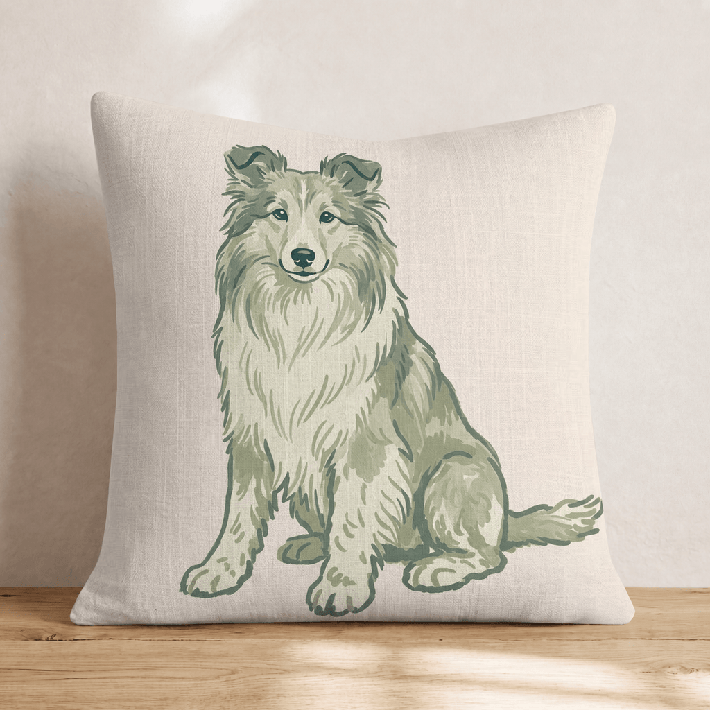 Shetland Sheepdog Throw Pillow - Hillcroft Home