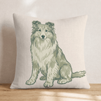 Shetland Sheepdog Throw Pillow - Hillcroft Home