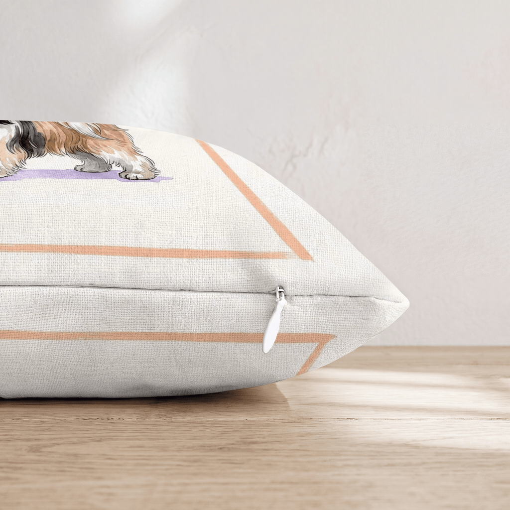 Shih Tzu Coffee Throw Pillow - Hillcroft Home
