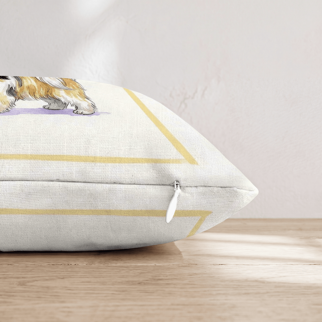 Shih Tzu Matcha Throw Pillow - Hillcroft Home