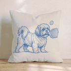 Shih Tzu Pickleball Throw Pillow - Hillcroft Home