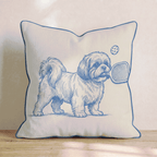 Shih Tzu Pickleball Throw Pillow - Hillcroft Home