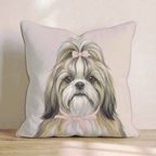 Shih Tzu Portrait Throw Pillow - Hillcroft Home