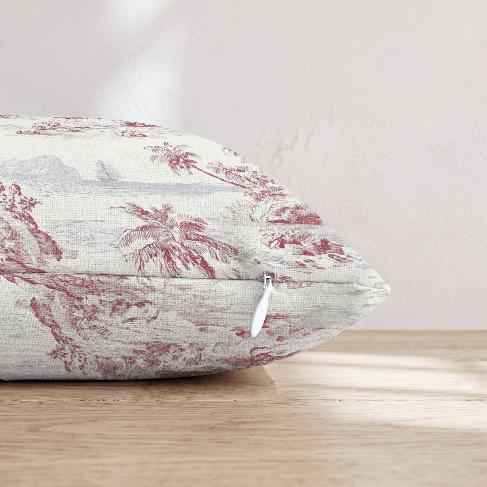 Shipwrecked Toile Throw Pillow - Hillcroft Home