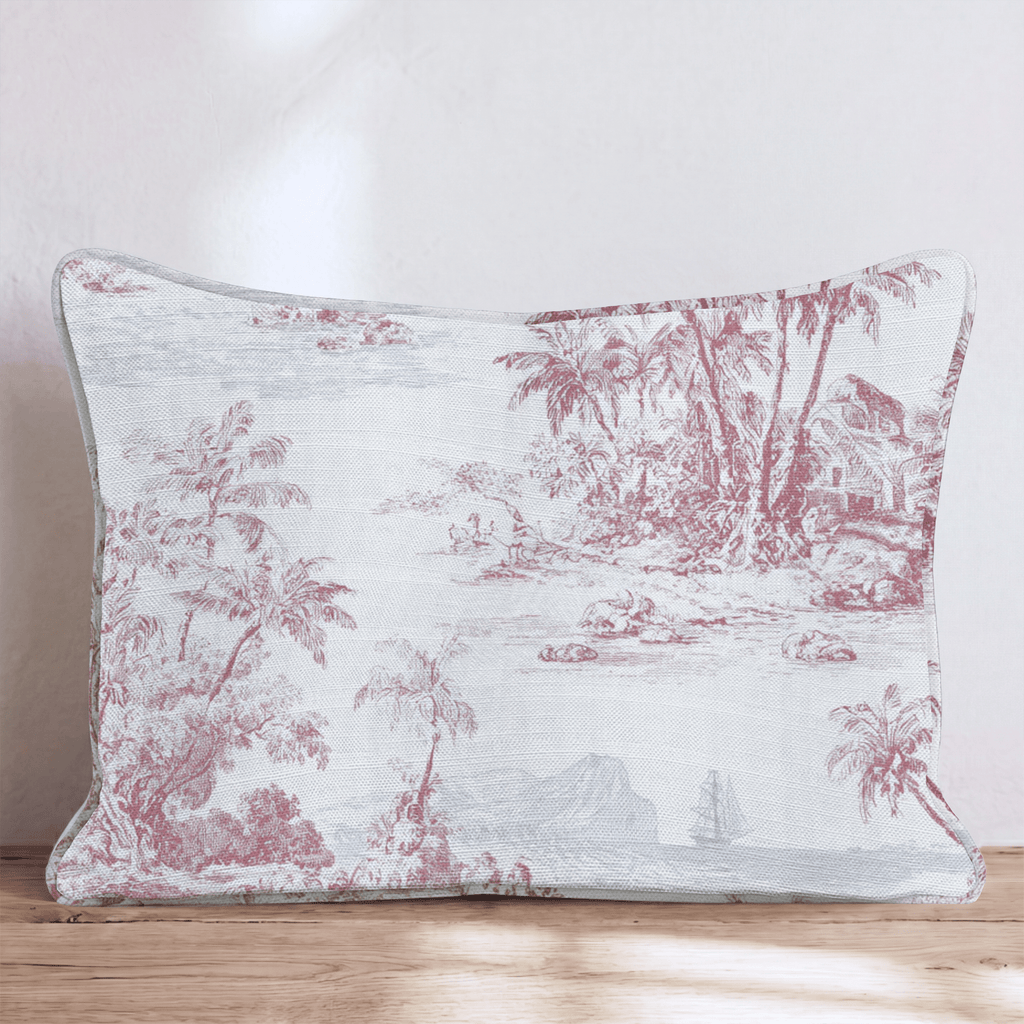 Shipwrecked Toile Throw Pillow - Hillcroft Home