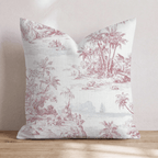 Shipwrecked Toile Throw Pillow - Hillcroft Home