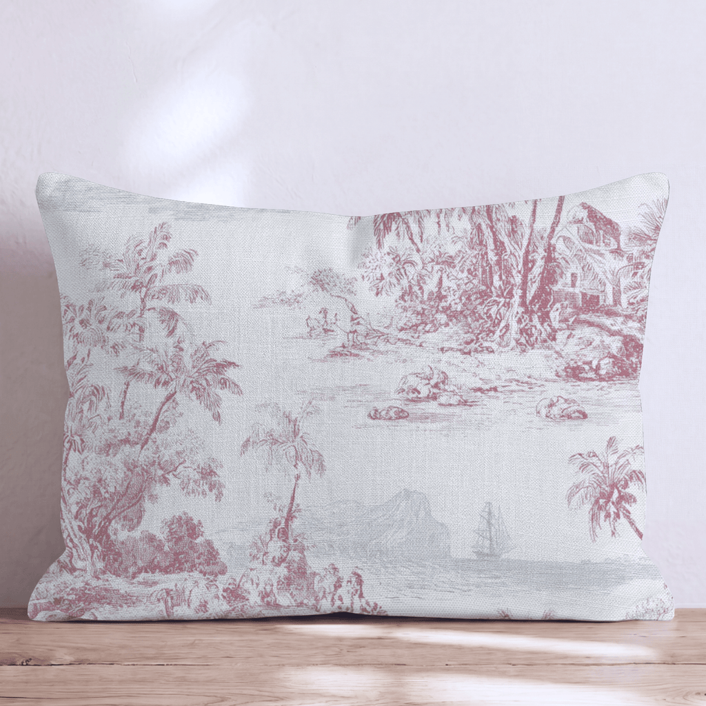 Shipwrecked Toile Throw Pillow - Hillcroft Home
