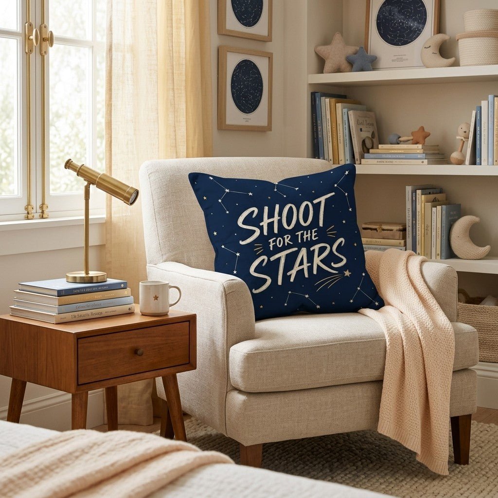 Shoot for the Stars Throw Pillow - Hillcroft Home