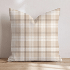 Shortbread Plaid Throw Pillow throw pillow - Hillcroft Home