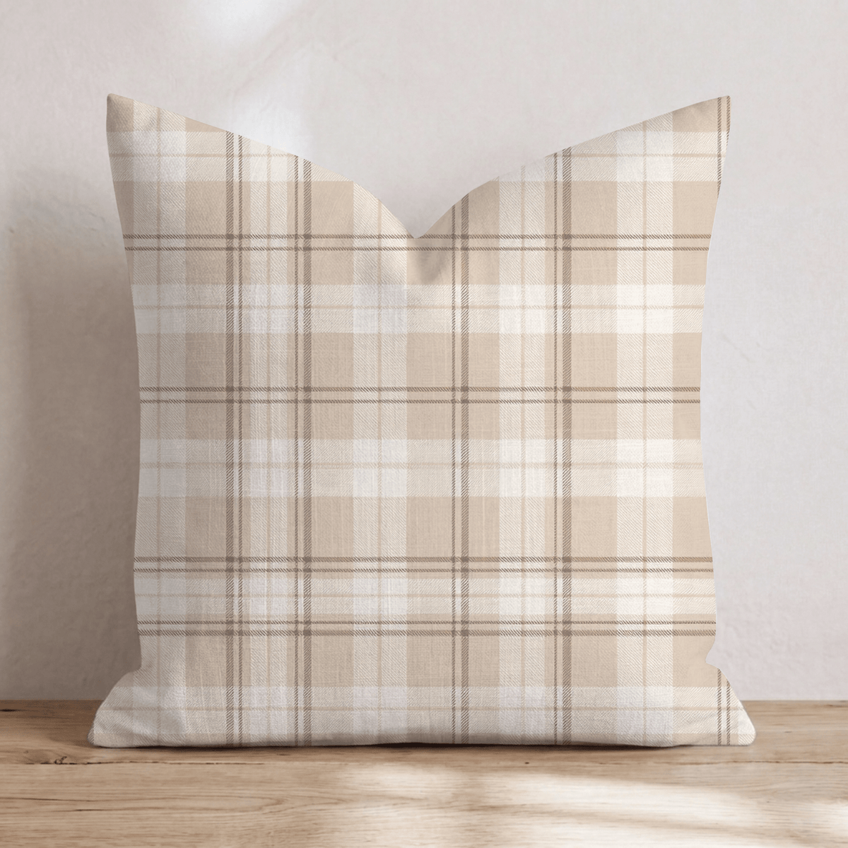 Shortbread Plaid Throw Pillow throw pillow - Hillcroft Home