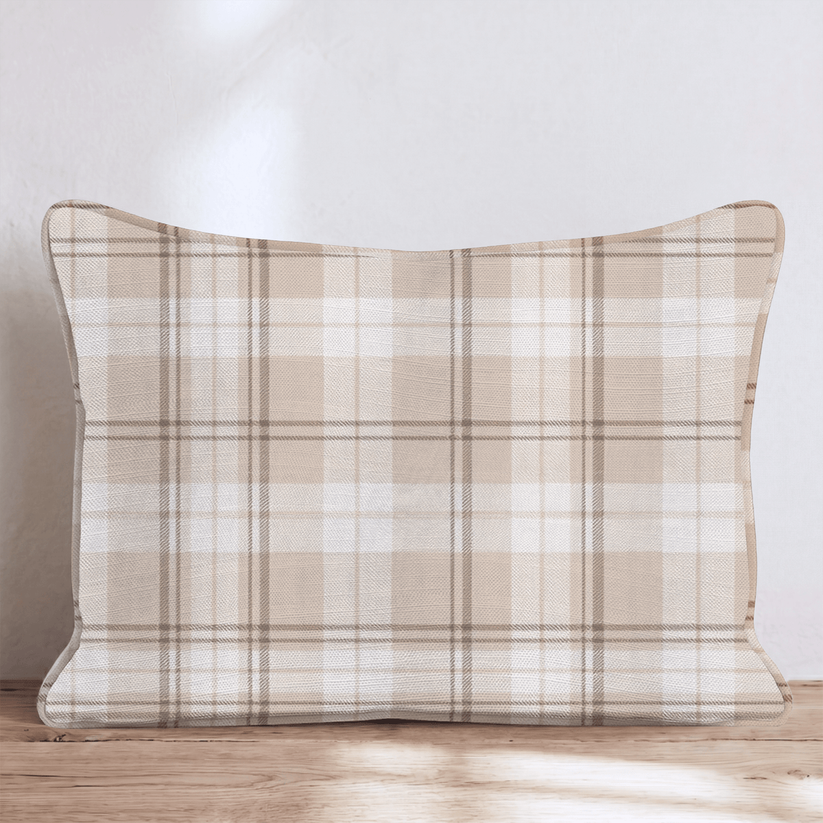 Shortbread Plaid Throw Pillow throw pillow - Hillcroft Home