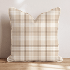 Shortbread Plaid Throw Pillow throw pillow - Hillcroft Home