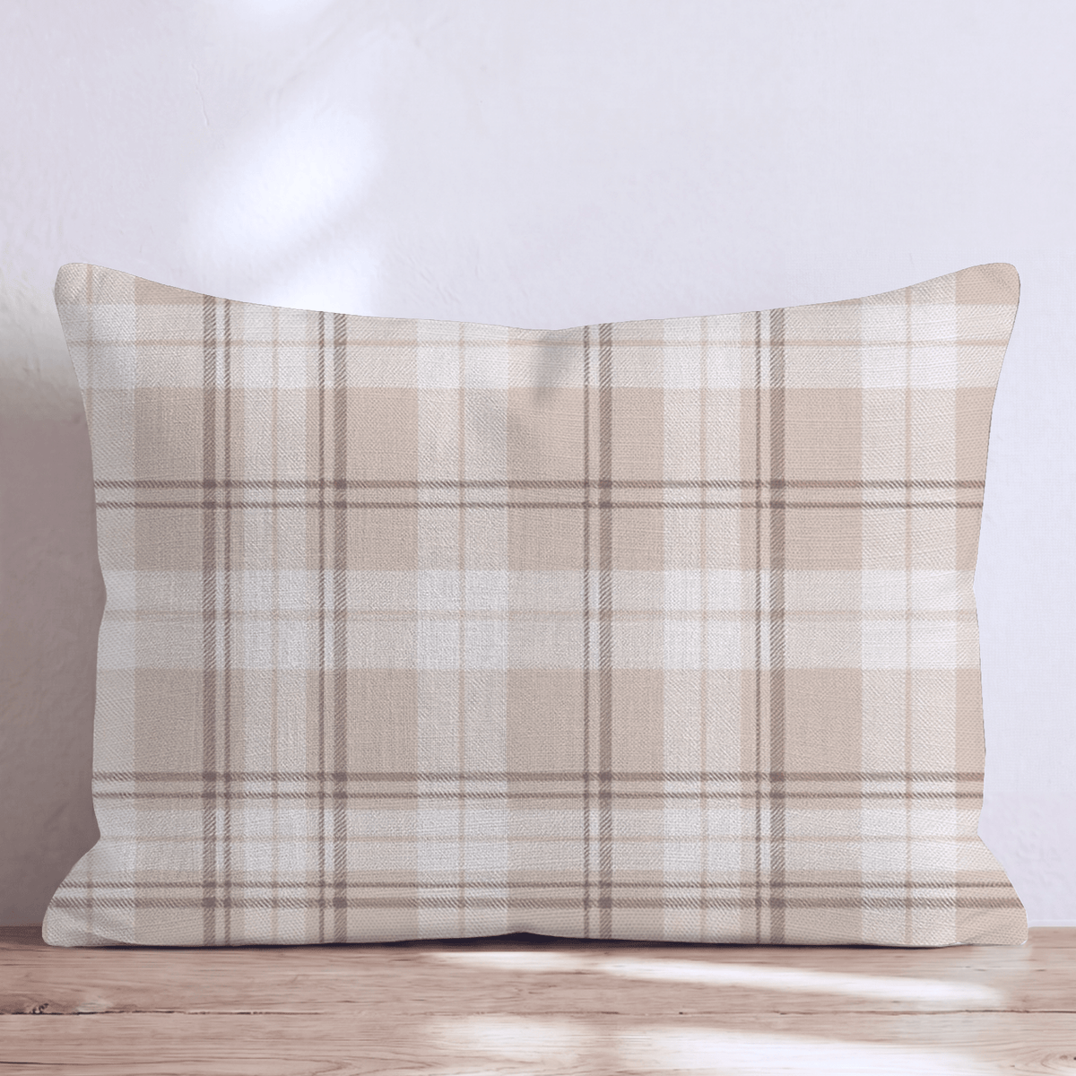 Shortbread Plaid Throw Pillow throw pillow - Hillcroft Home