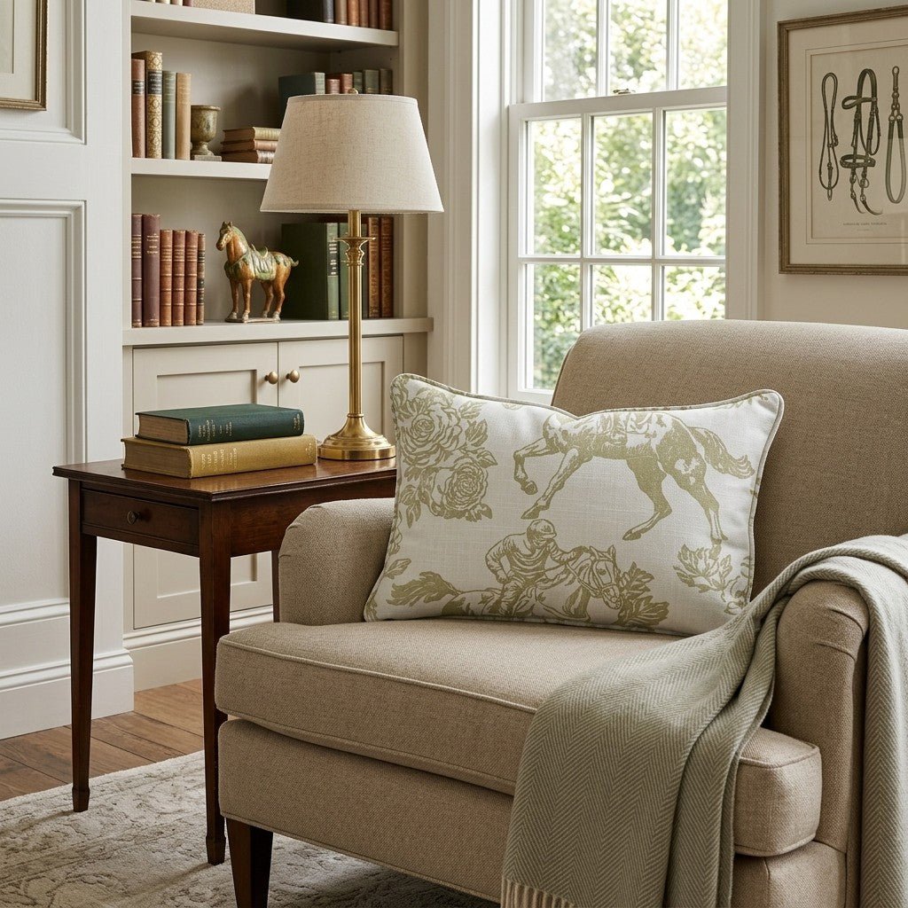 Show Horse Ready Throw Pillow - Hillcroft Home