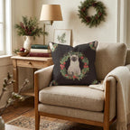 Siamese Berry Wreath Throw Pillow throw pillow - Hillcroft Home