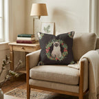 Siamese Berry Wreath Throw Pillow - Hillcroft Home