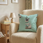 Siamese Fair Isle Sweater Throw Pillow - Hillcroft Home