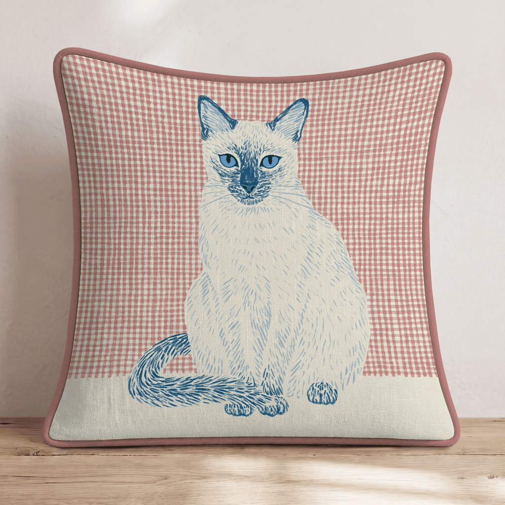 Siamese Picnic Throw Pillow - Hillcroft Home
