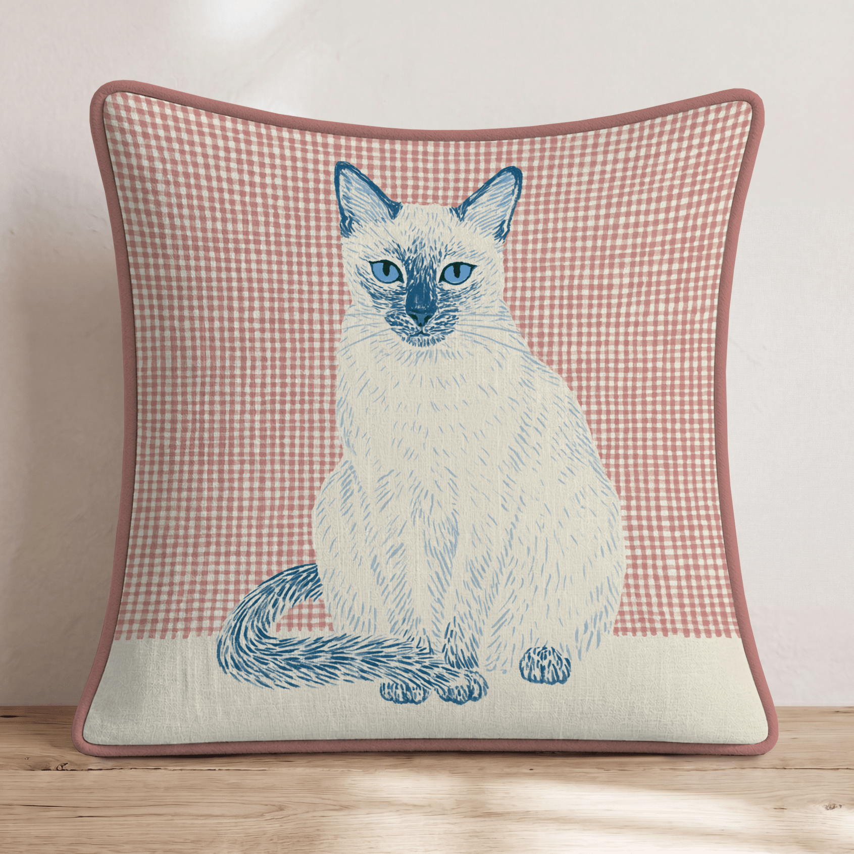 Siamese Picnic Throw Pillow - Hillcroft Home