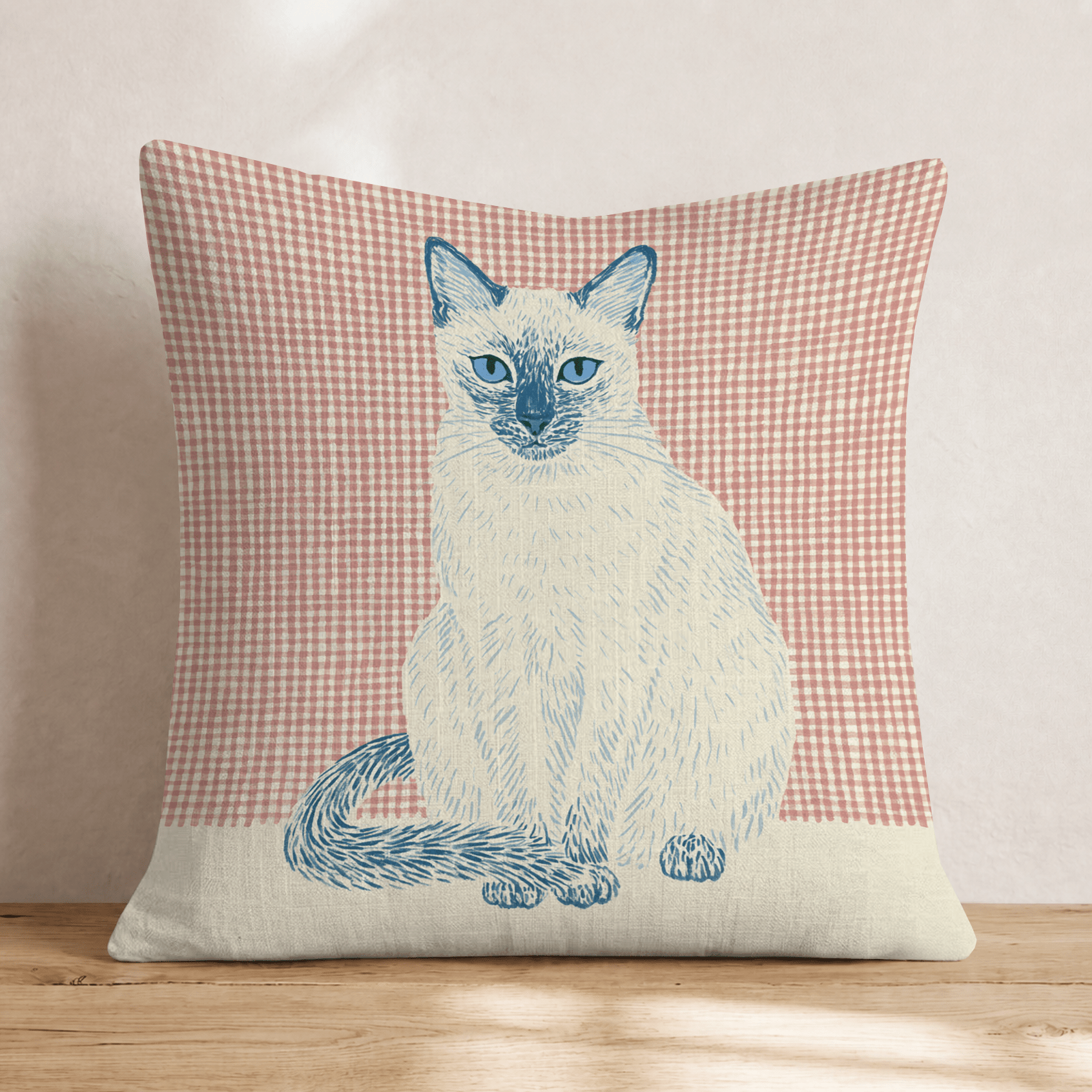 Siamese Picnic Throw Pillow - Hillcroft Home