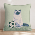 Siamese Ragdoll Soccer Star Throw Pillow - Hillcroft Home