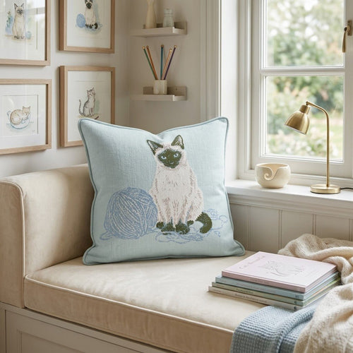 Siamese Yarn Tangle Throw Pillow - Hillcroft Home