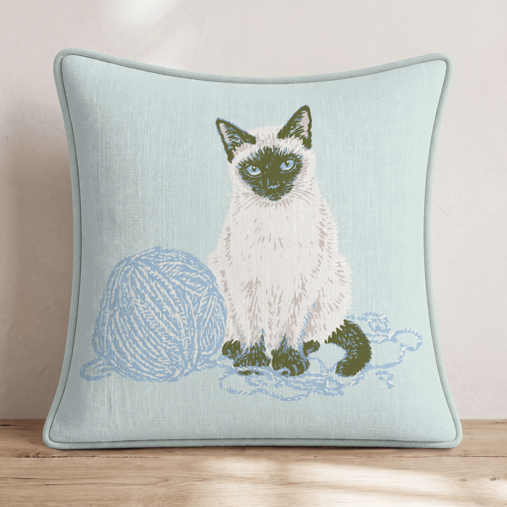 Siamese Yarn Tangle Throw Pillow - Hillcroft Home