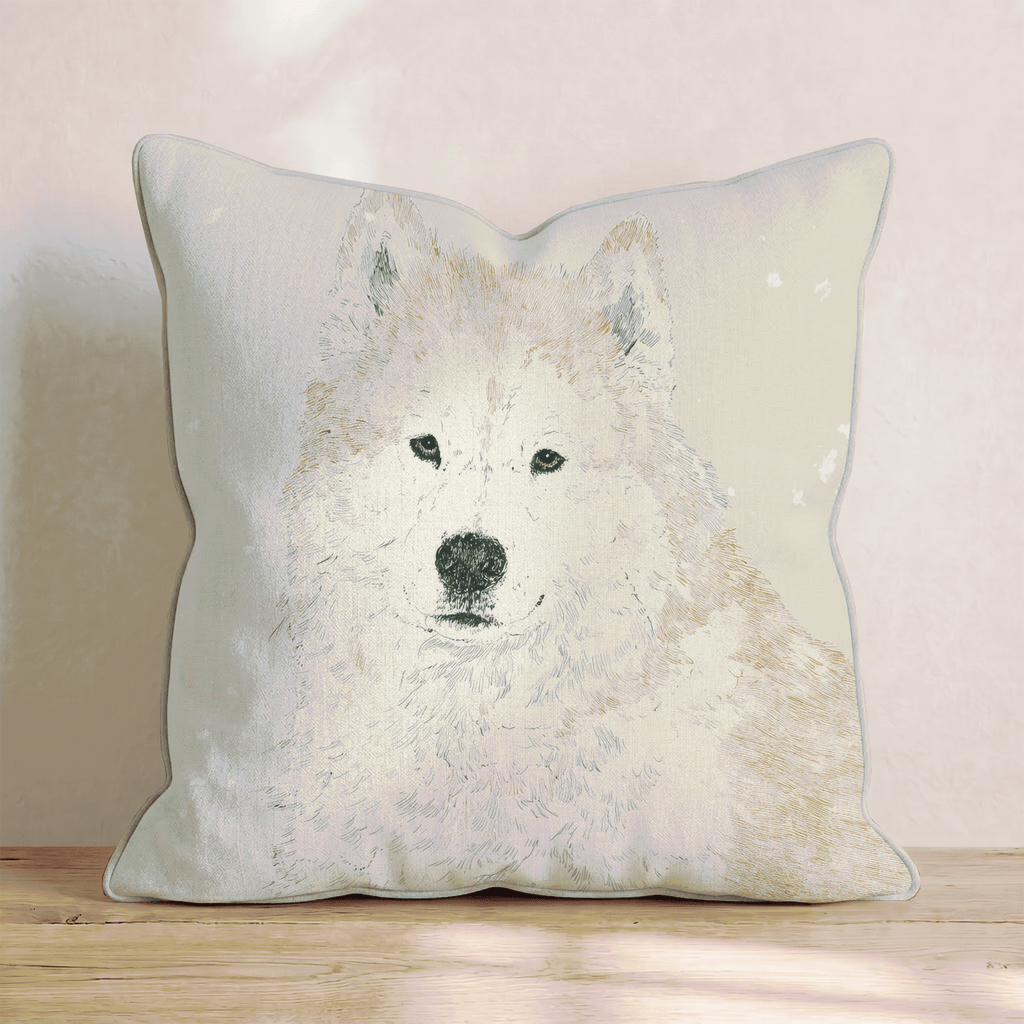 Siberian Husky Face Throw Pillow - Hillcroft Home