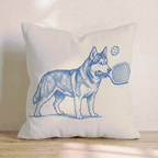 Siberian Husky Pickleball Throw Pillow - Hillcroft Home