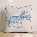 Siberian Husky Pickleball Throw Pillow - Hillcroft Home