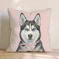 Siberian Husky Portrait Throw Pillow - Hillcroft Home