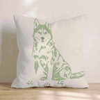 Siberian Husky_ Throw Pillow - Hillcroft Home