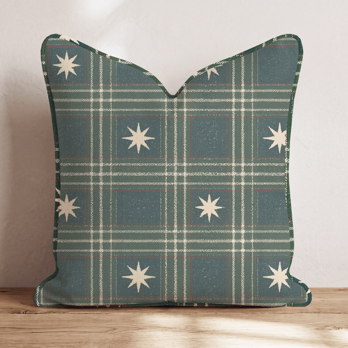 Silent Night Plaid Throw Pillow throw pillow - Hillcroft Home