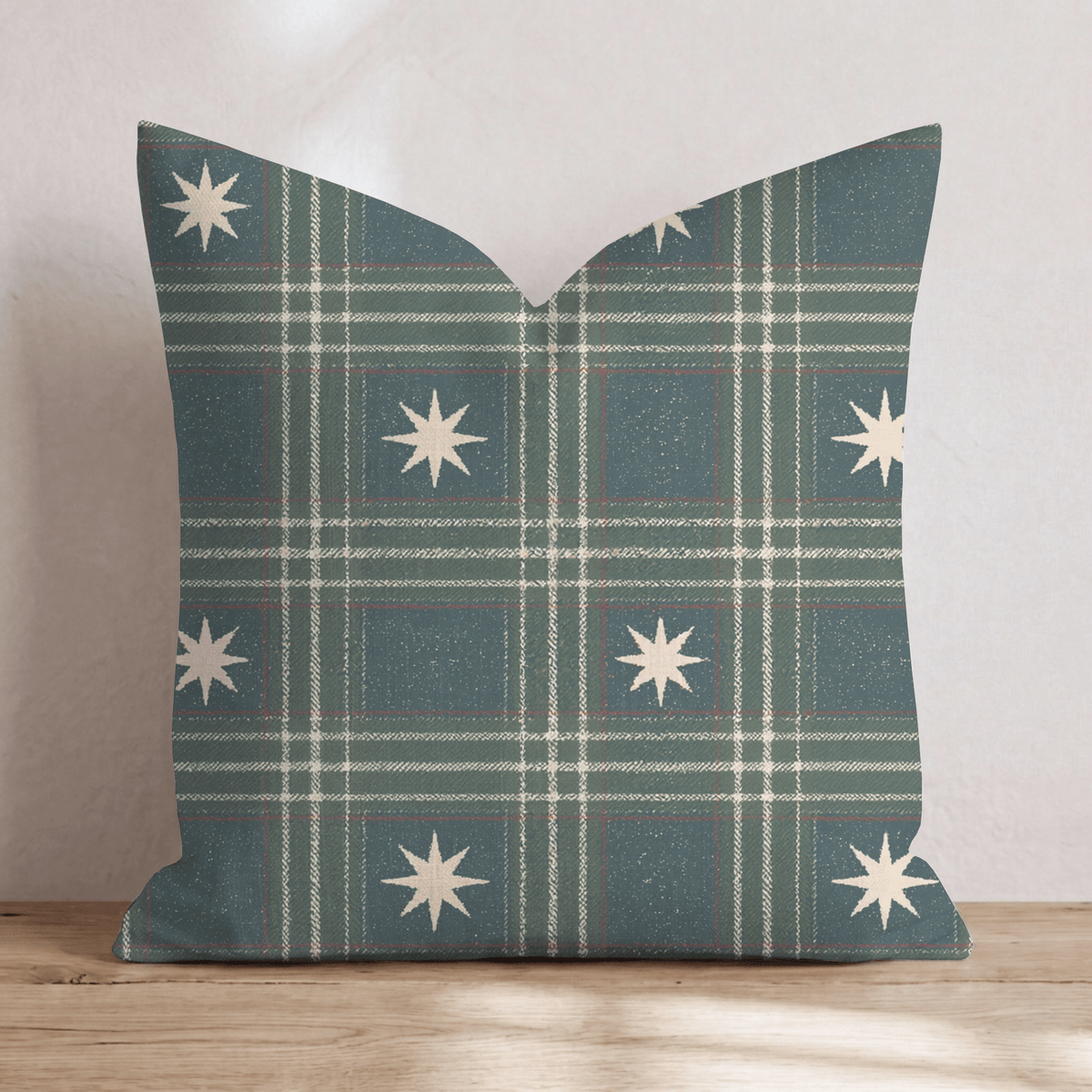 Silent Night Plaid Throw Pillow throw pillow - Hillcroft Home