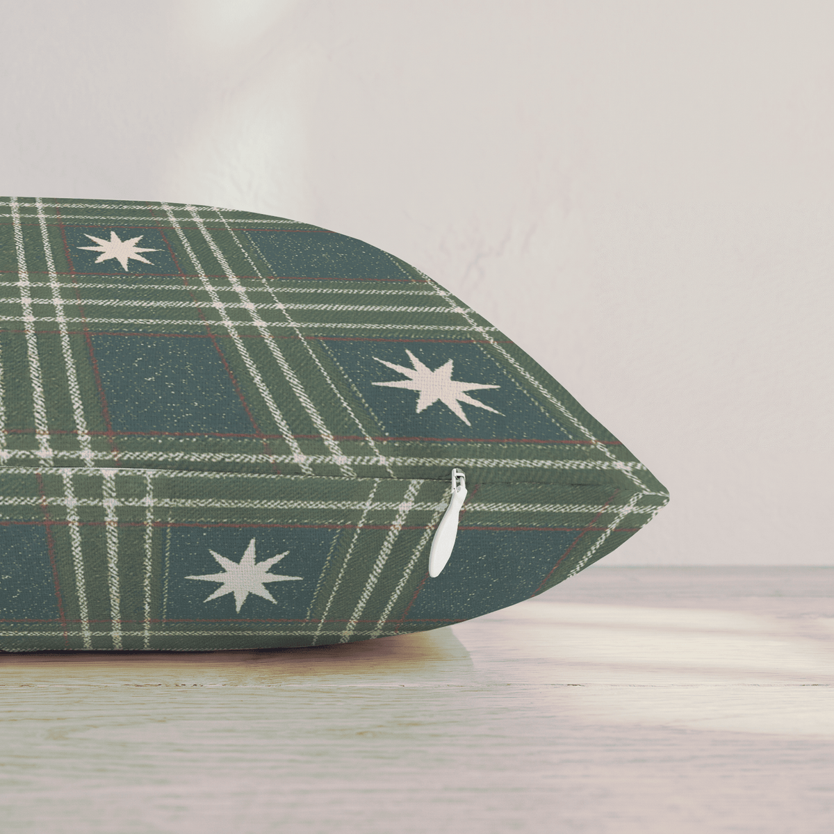 Silent Night Plaid Throw Pillow throw pillow - Hillcroft Home