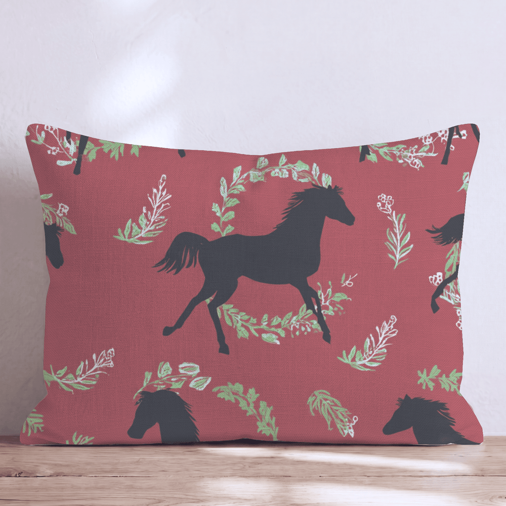 Silhouette Horse Trot Throw Pillow - Hillcroft Home