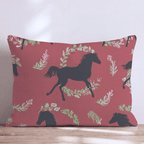 Silhouette Horse Trot Throw Pillow - Hillcroft Home