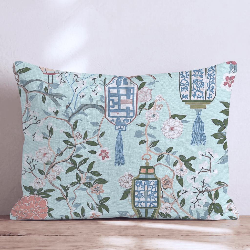 Silk Garden Throw Pillow - Hillcroft Home